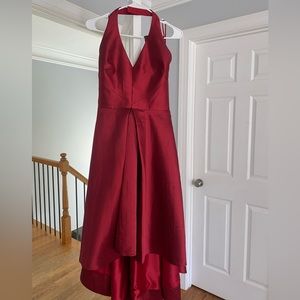 Monique Lhuillier red dress with sparkly belt size 6